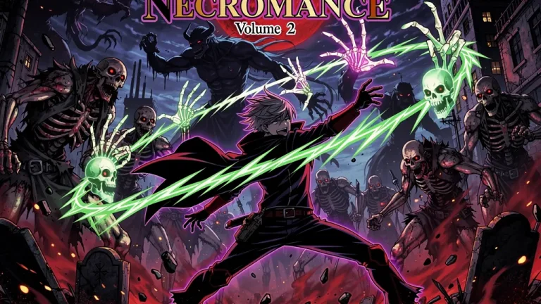 Kyokuto Necromance Volume 2 manga cover art featuring a necromancer in battle.