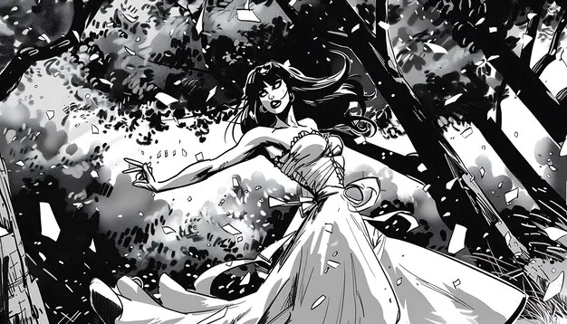A manga panel from