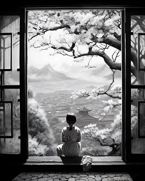 A manga panel depicting Iori Yoshizumi in a moment of introspection, with a melancholic expression and subtle shading to convey his inner thoughts.