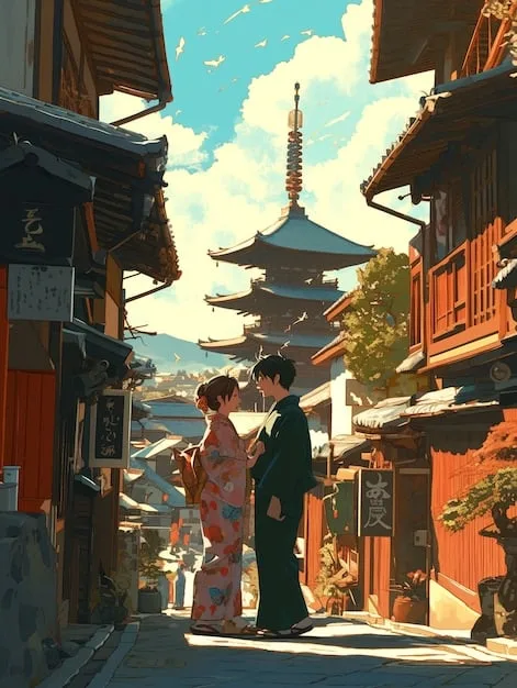 A detailed scene from a historical seinen manga depicting a bustling marketplace in feudal Japan. Characters are shown in traditional clothing, engaging in trade amidst detailed market stalls selling various goods, showcasing authentic cultural elements.