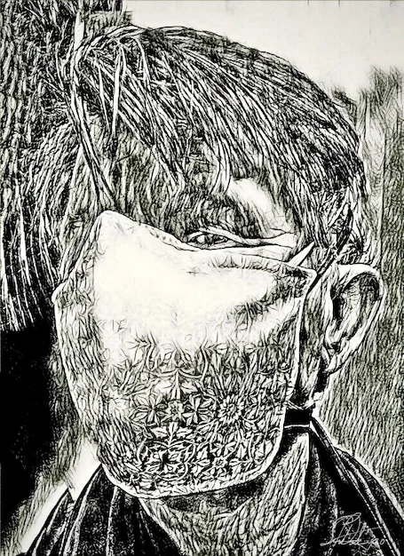 Close-up examples of detailed manga panels, showcasing the intricate linework, shading, and character expressions commonly found in seinen manga. The panels depict dramatic scenes and emotional moments.